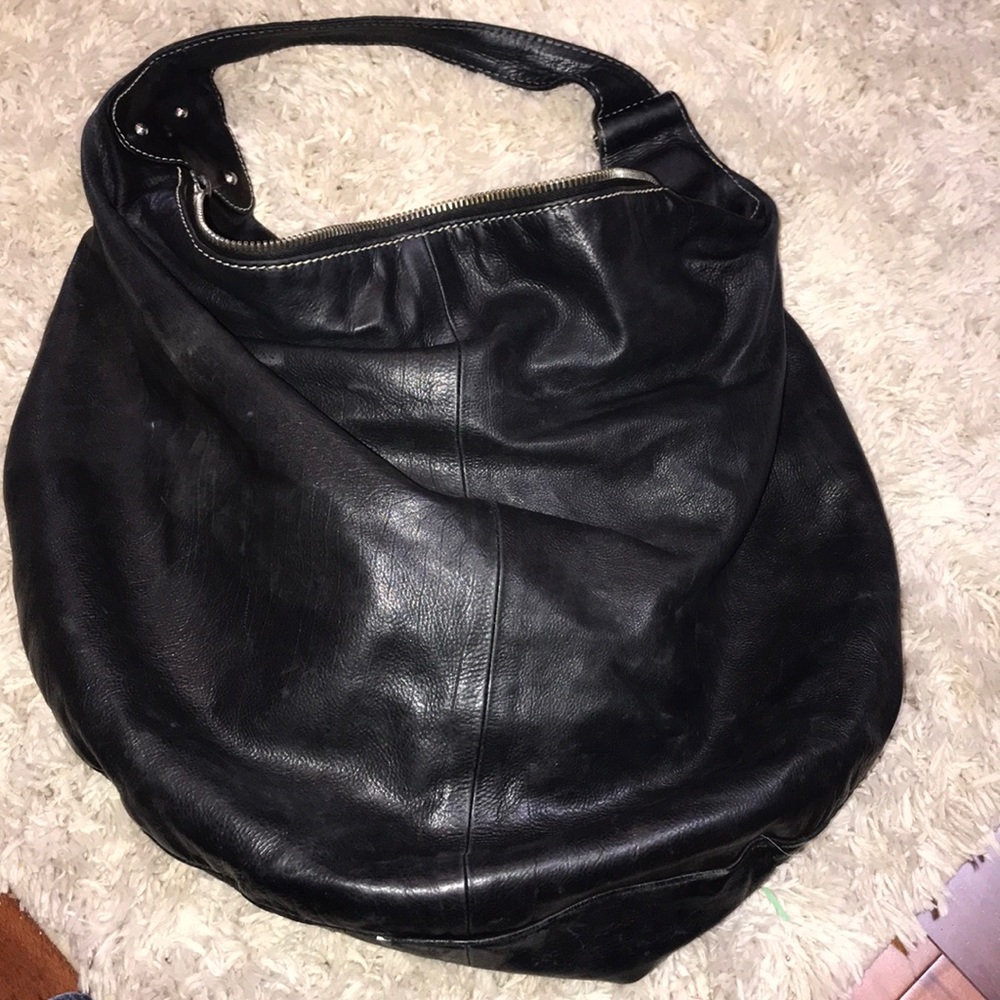 Marc Jacobs Black Leather Hobo Bag Purse